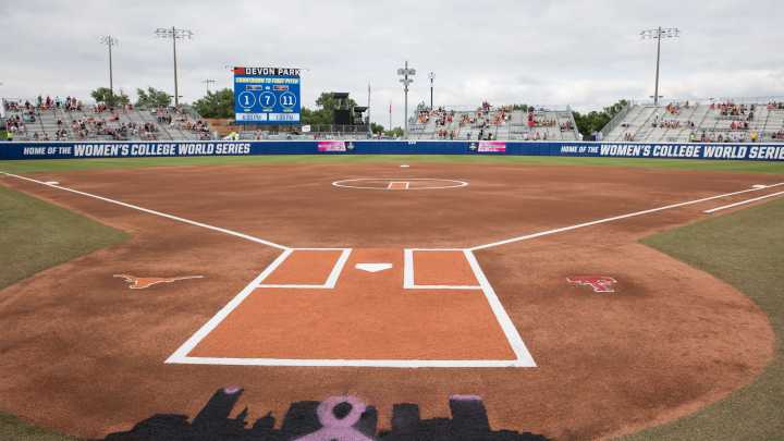 Weather delays start of Texas Tech softball's WCWS championship game vs. Texas