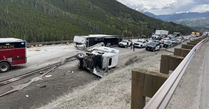 Semi-truck driver cited after crash that injured five people — one critically — on I