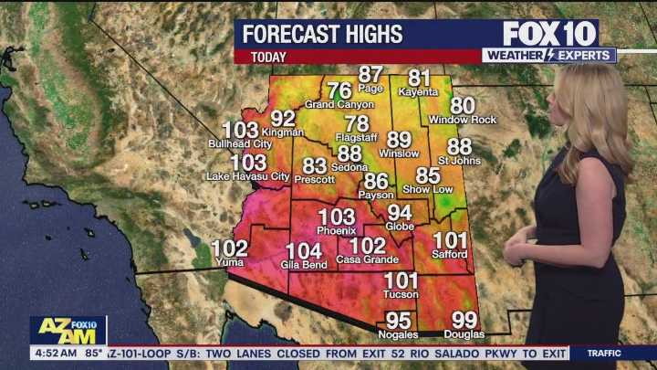Arizona weather forecast: Highs in the 100s as we head into the weekend