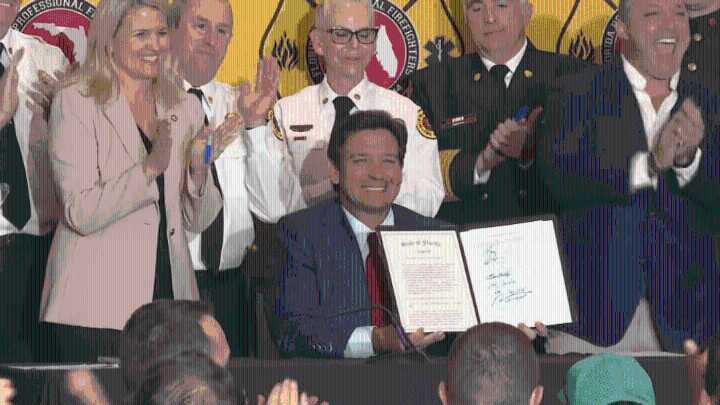 DeSantis signs bill in Palm Beach Gardens to enhance firefighter health and safety