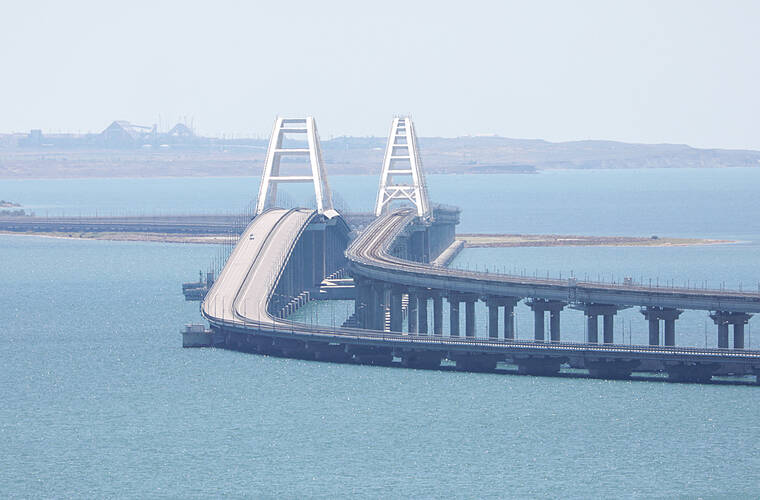 Ukraine says it struck Crimea bridge