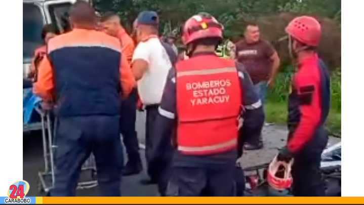 Accidente de moto en la Autopista Centro Occidental de Yaracuy deja un fallecido