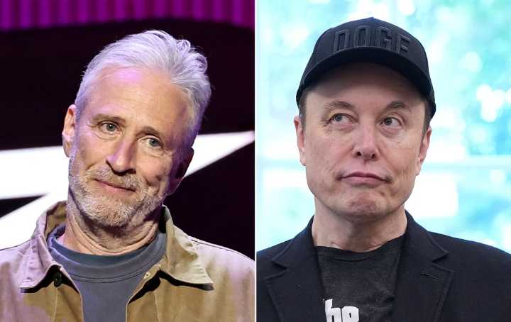 Jon Stewart doesn't buy Elon Musk's black eye story