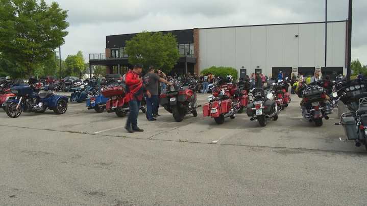 'It's just about supporting people' | Dozens of central Indiana motorcyclists ride for men's mental health awareness, suicide prevention