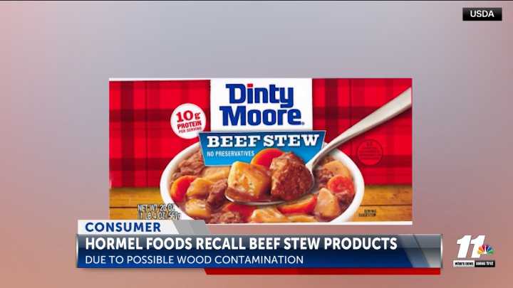 Hormel beef stew recalled for possible wood contamination