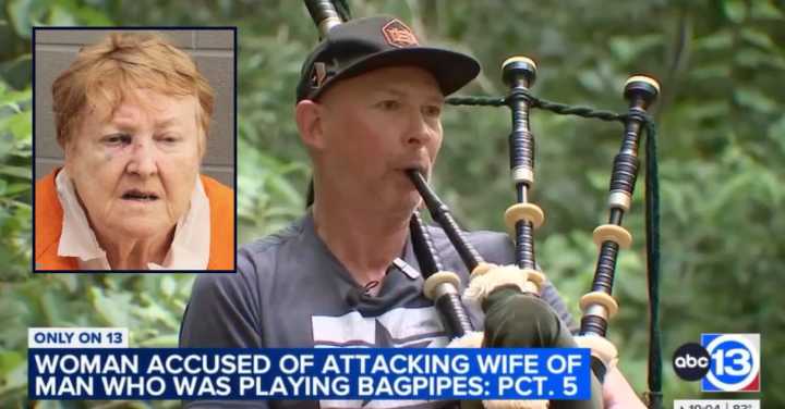 Federal judge's wife confronts man playing bagpipes before assaulting his wife: Police