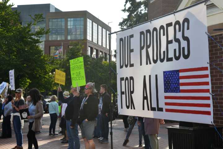 Demonstrators protest Vancouver asylum-seeker’s arrest at Portland courthouse