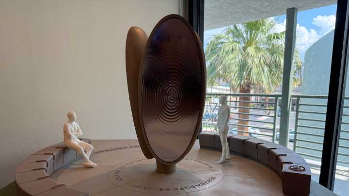 Palm Springs AIDS Memorial model on display at The Center