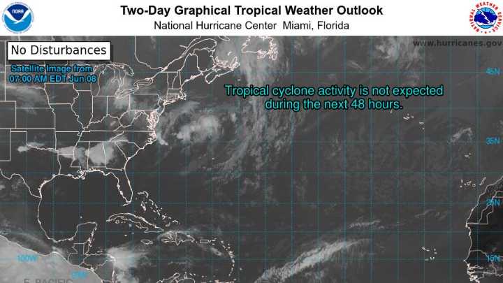NHC forecast clear of storms as tropical wave tracked in Atlantic