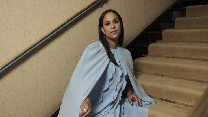 Zawe Ashton Reveals Her Second Pregnancy in Emilia Wickstead
