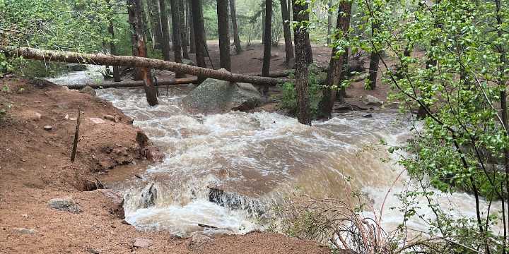 Heavy rainfall closes popular Colorado Springs trail