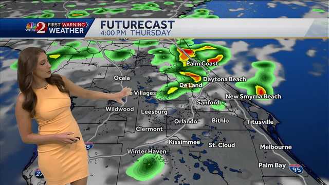 Stormy afternoon in Central Florida and Saharan Dust arrives