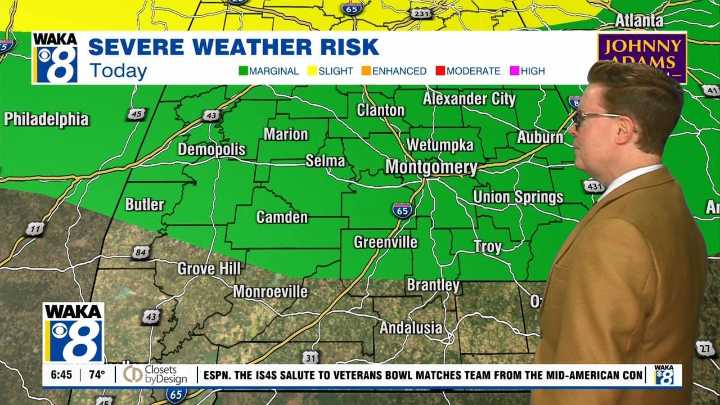 Scattered rain and thunderstorms today and Saturday