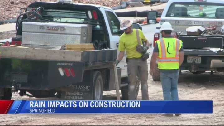 Rain impacts on Springfield construction