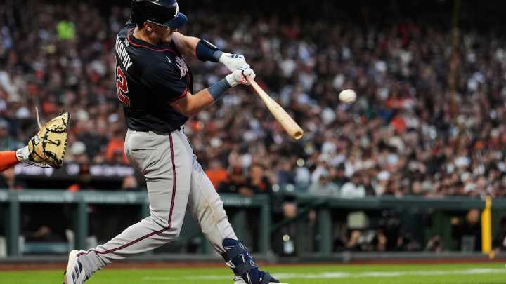 A ball thrown from the stands causes moment of confusion in Braves