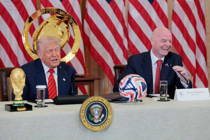 Infantino and Trump — handshakes, warmth and a mutual interest