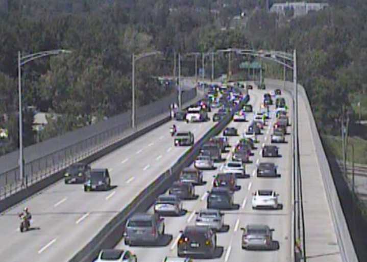 2 lanes on Iron Workers Bridge blocked southbound, 1 northbound due to crash