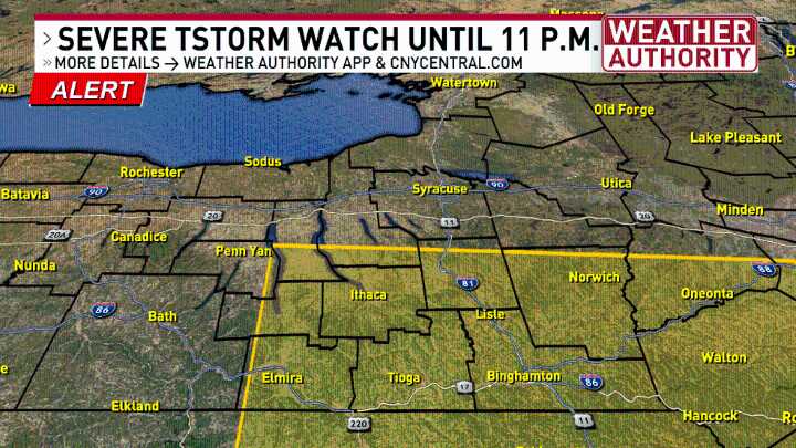 Severe thunderstorm watch issued for CNY