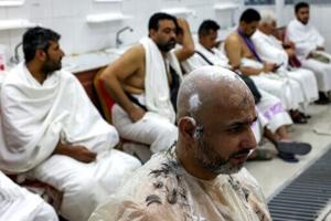 Inside Saudi’s hajj-only barbershop, shaving thousands of heads in a day
