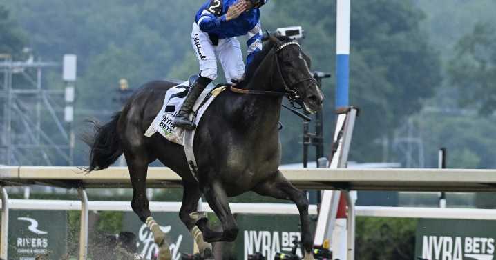 Sovereignty beats Journalism to win the Belmont Stakes at Saratoga