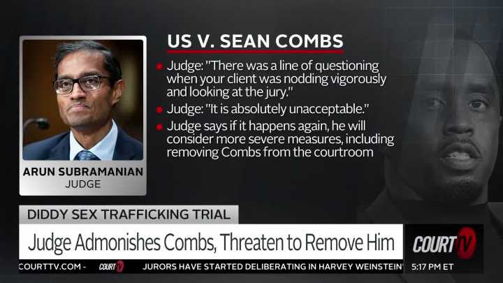 Judge Scolds Diddy for Nodding at Jurors: ‘It Is Absolutely Unacceptable’