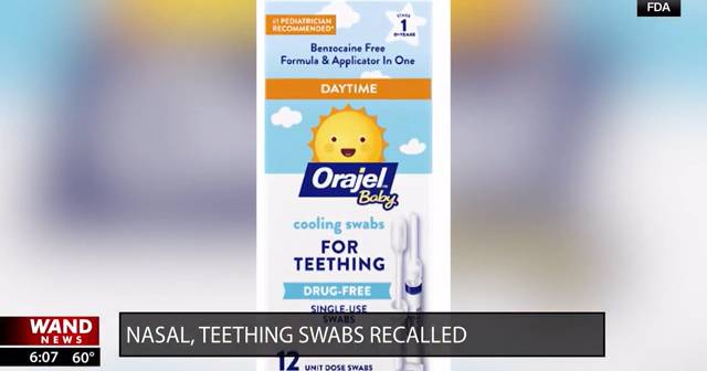 Nasal and baby teething swabs recalled due to microbial contamination