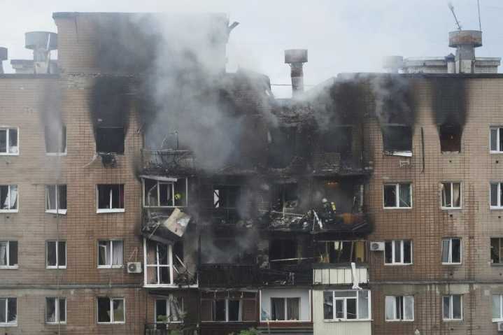 Russian drones and missiles target Ukraine’s eastern city of Kharkiv, killing 3, officials say