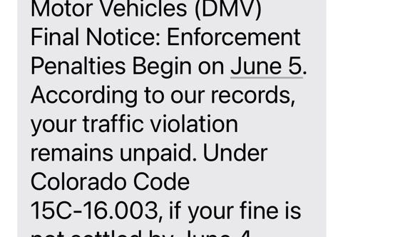 Colorado DMV: Do not fall for this DMV text scam