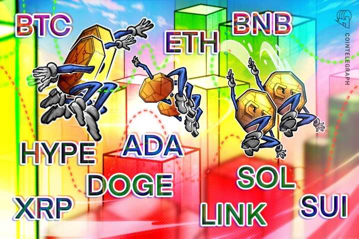 Predicciones de precios al 6/6: BTC, ETH, XRP, BNB, SOL, DOGE, ADA, HYPE, SUI, LINK