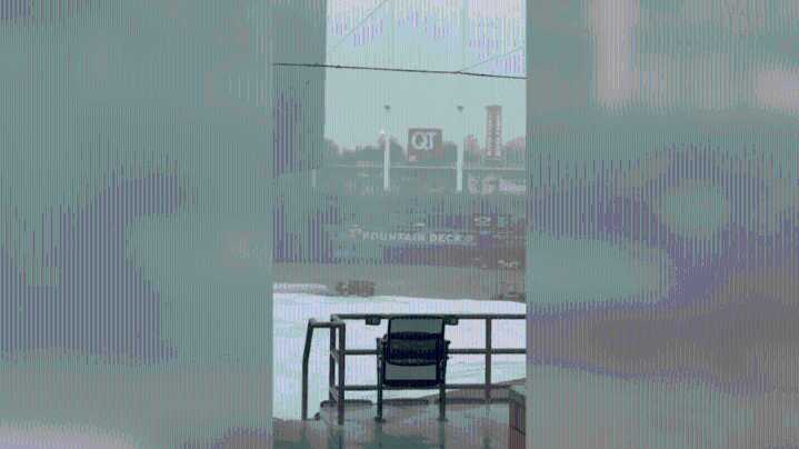 Video taken inside Kauffman Stadium during severe storms Tuesday
