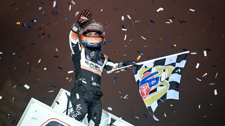 World of Outlaws sprint cars at Plymouth Dirt Track