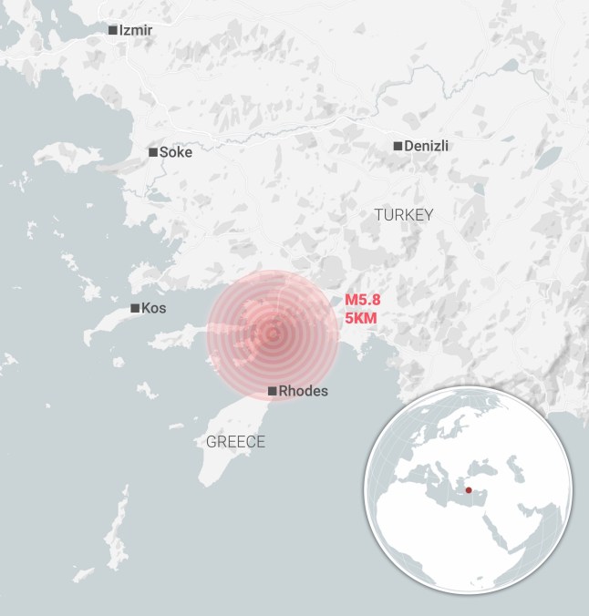 Girl, 14, killed after Turkey and Greece hit by magnitude 5.8 earthquake