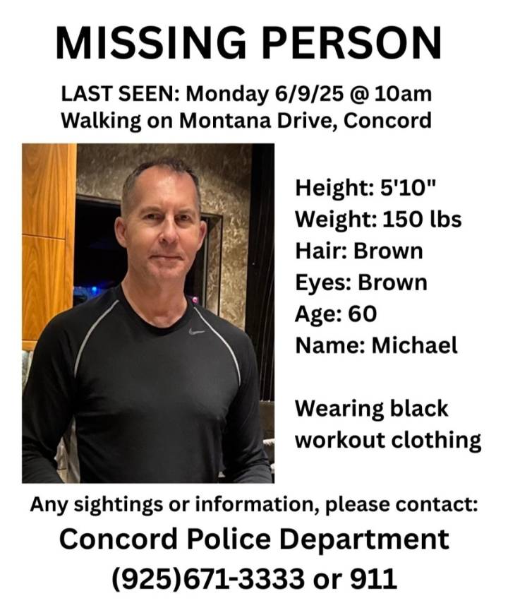 Concord Man Missing Since Monday – He Was Last Seen Walking On Montana Dr.