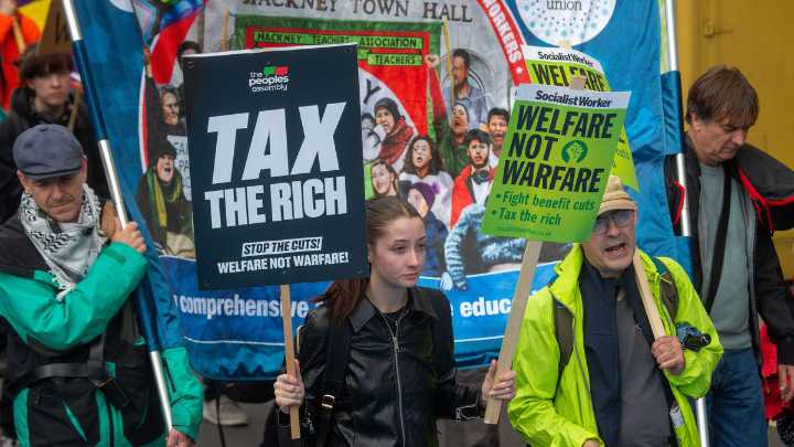 Thousands gather for anti-austerity march in London ahead of Government's landmark...