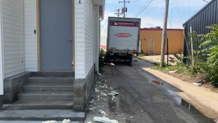 'It was a loud bang': Semi sideswipes north Lincoln home, leaves teen in shock