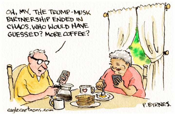 Cartoonist’s take: Trump, Musk, chaos, ho