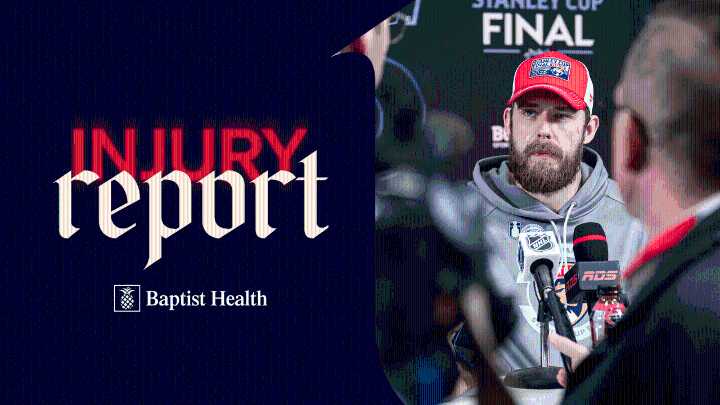 Greer out with injury for Game 1, Boqvist slots in for Panthers