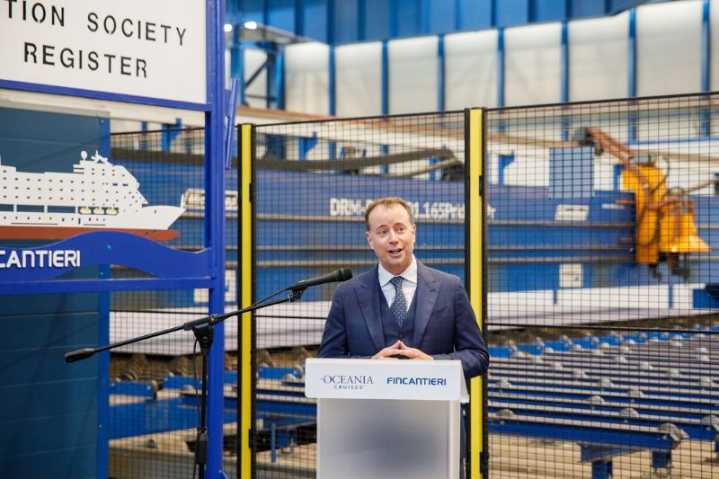 Steel Cutting Ceremony Held for Oceania Sonata