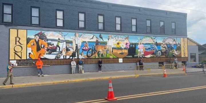 Iron River Lions Club unveils new town mural