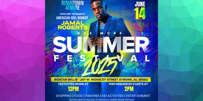 American Idol winner Jamal Roberts to headline free concert at Atmore’s Bee More Summer Festival