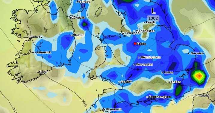 Met Office issues UK weather warning ahead of Stoke-on-Trent weekend washout 