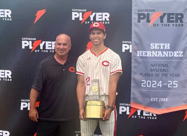 Corona High School’s Seth Hernandez chosen Gatorade’s National Baseball Player of the Year