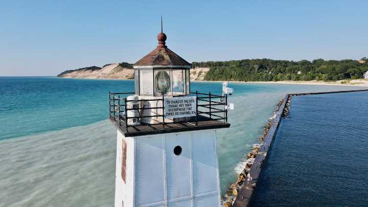 Someone keeps shooting historic Lake Michigan lighthouse