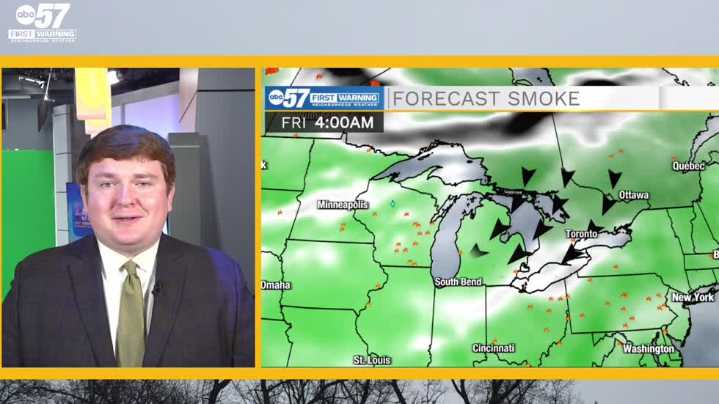 Smoke pours into Michiana with showers this weekend