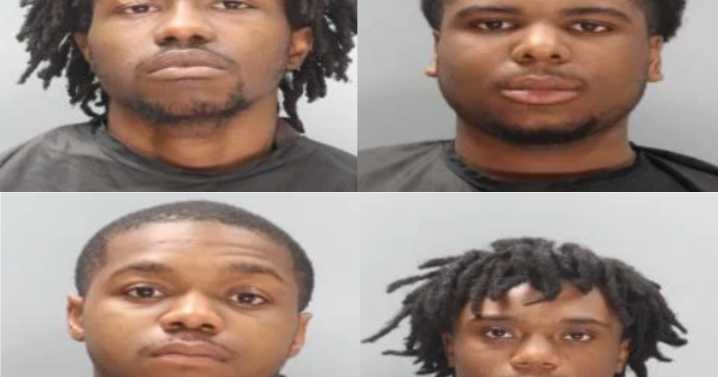 Man with baby robbed at gunpoint, four suspects arrested