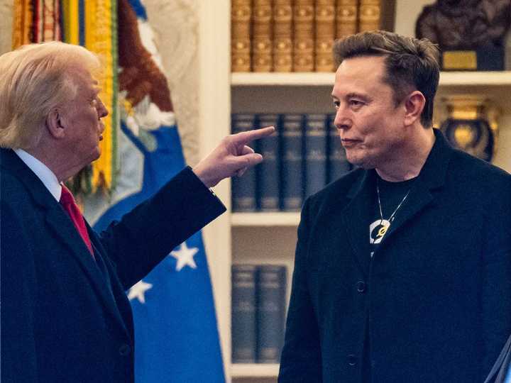 What is the Trump-Musk feud about and how does it affect Tesla stock?