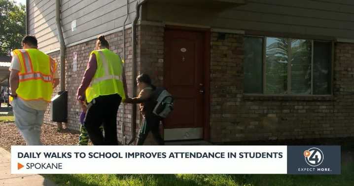 Walking School Bus transforms attendance at Regal Elementary