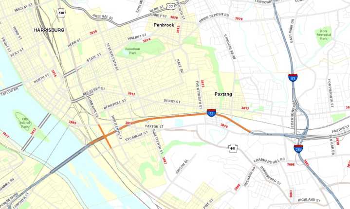 Night work scheduled on Cameron Street, I-83 in Dauphin County: PennDOT