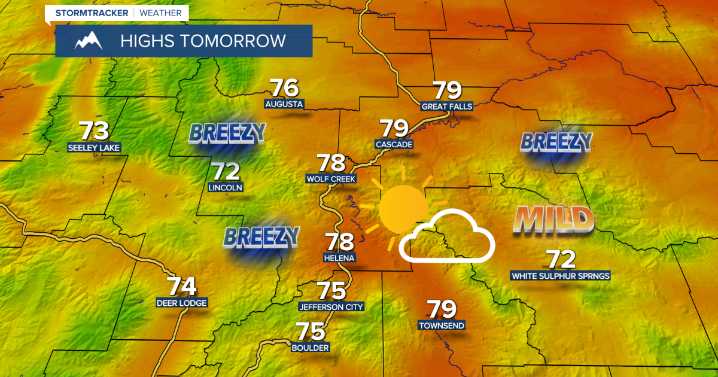 Warmer and breezier with increasing clouds on Friday