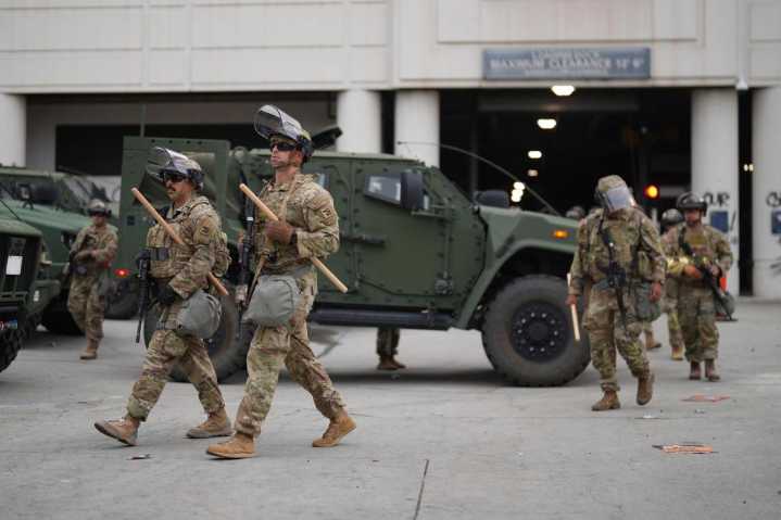 National Guard faces off with protesters hours after arriving in Los Angeles on Trump’s orders